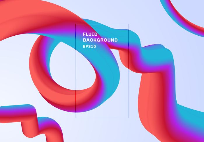 Modische vibrierende Steigungsfarbe des abstrakten modernen Hintergrundes. Flow Shape rot, pink und blau 3D mit Spiralflüssigkeit oder verdrehter Flüssigkeit. Sie können für Broschüre, Flyer, Poster, Banner-Web, Cover-Design verwenden. vektor