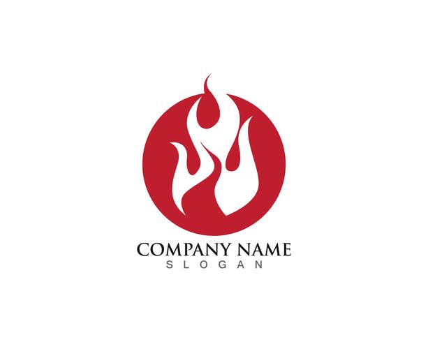 Feuer Flamme Logo Vorlage vektor