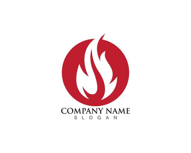 Feuer Flamme Logo Vorlage vektor