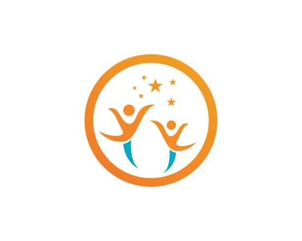 Adoptionsbaby- und -gemeinschaftspflege Logo template vector icon