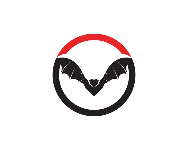 Bat svart logotyp mall vit bakgrund ikoner app vektor