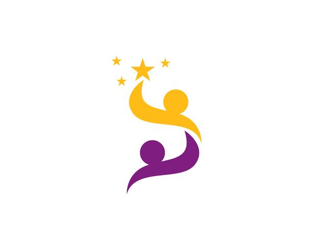 Antagande baby och gemenskapsvård Logo mall vektorikon vektor