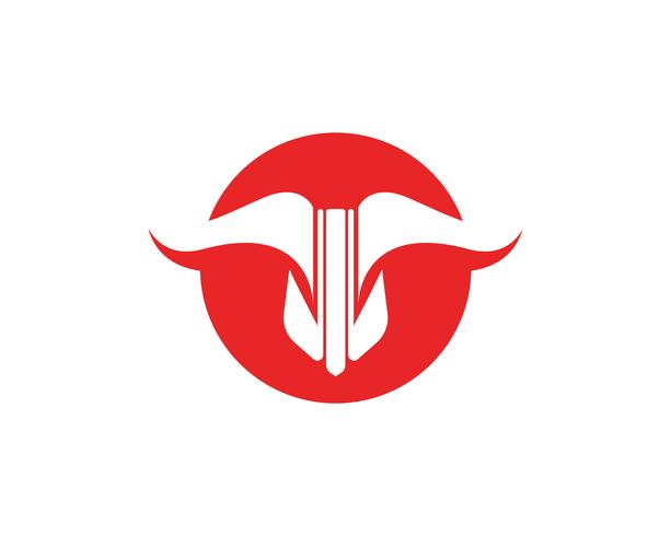Bull red logo och symboler mall ikoner app vektor