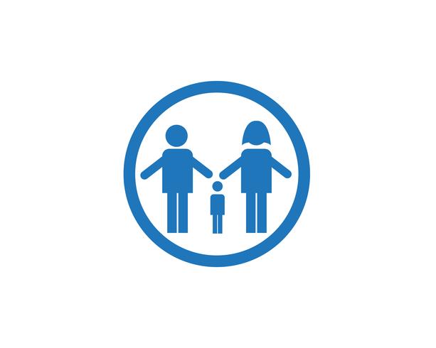 Adoptionsbaby- und -gemeinschaftspflege Logo template vector icon