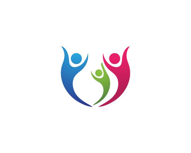 Antagande och samhällsvård Logo mall vektor