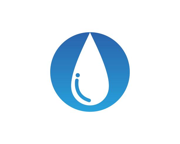 Wassernaturlogo und Symbolschablonenikonen-APP vektor