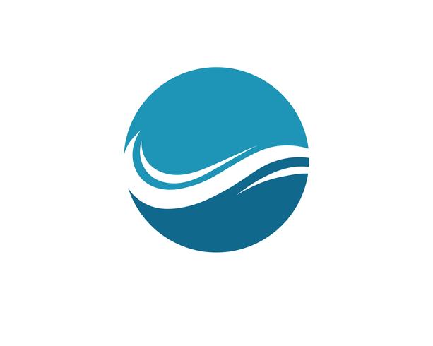 Wasserwellensymbol und -ikone Logo Template-Vektoren vektor