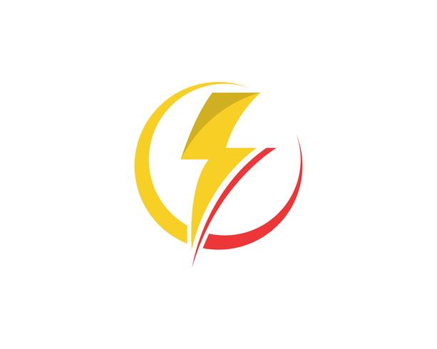 Flash power thunderbolt ikoner vektor