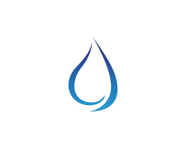 Wassernaturlogo und Symbolschablonenikonen-APP vektor