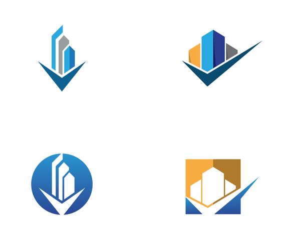 Eigentum und Bau Logo Design vektor