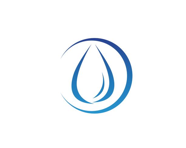 Wassernaturlogo und Symbolschablonenikonen-APP vektor