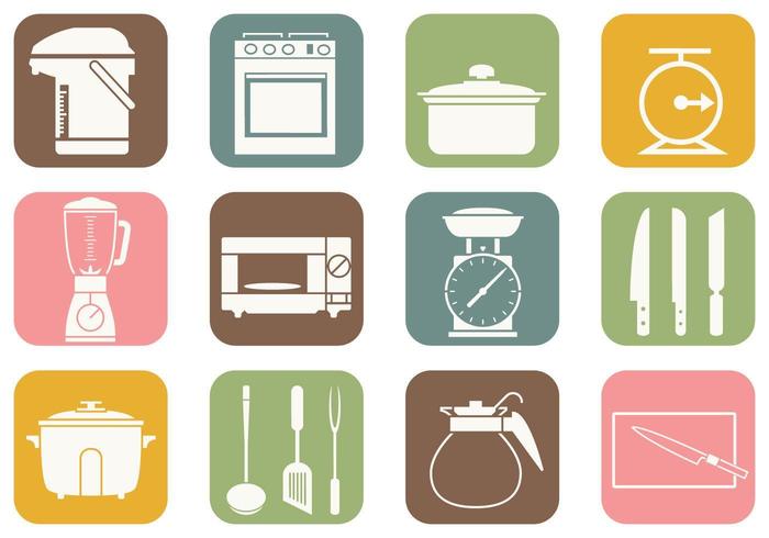 Matlagning och kök vektor ikoner