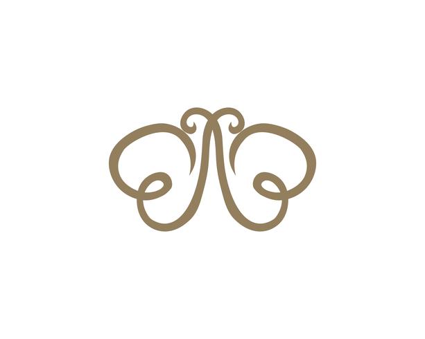 Schmetterlingsbegriffs einfaches buntes Logo vektor