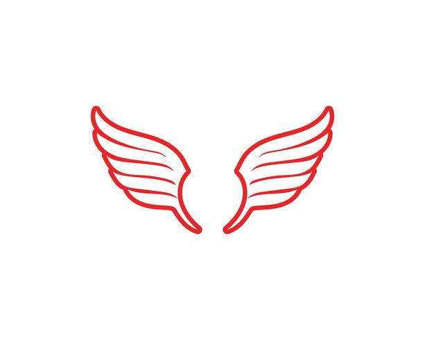 Falcon Wing Logo Template-Vektor-Symbol vektor