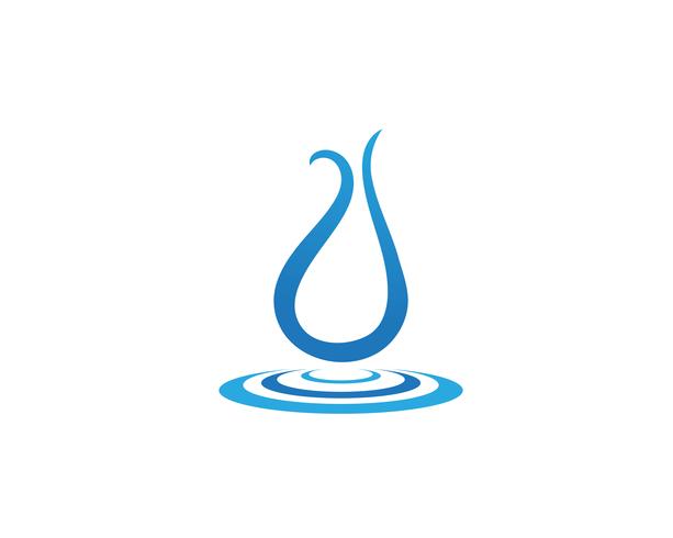 Wassertropfen Logo Template-Vektorillustrationsdesign vektor