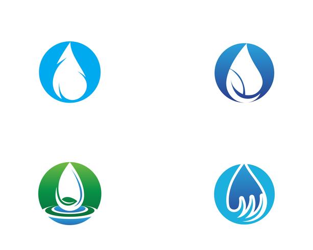 Wassertropfen Logo Template Vektor