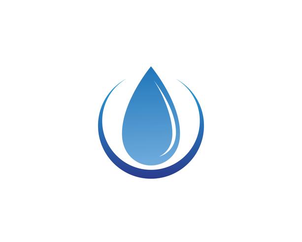 Wassertropfen Logo Template Vektor