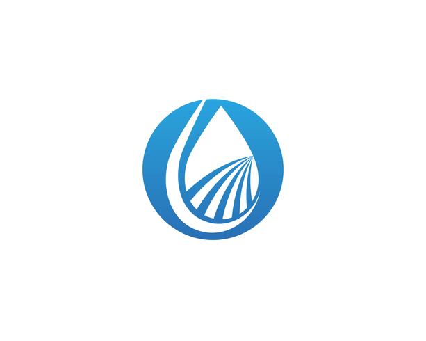 Wassertropfen Logo Template Vektor