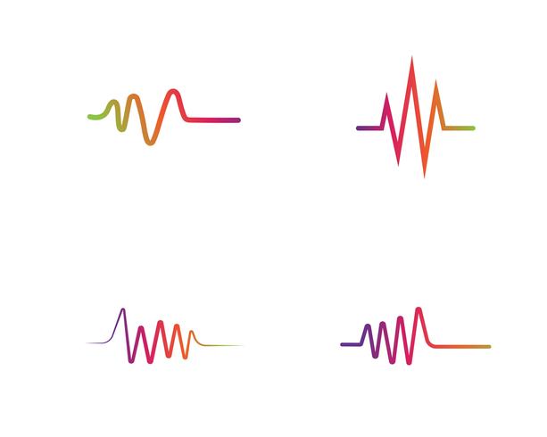 Ljud vågor vektor illustration