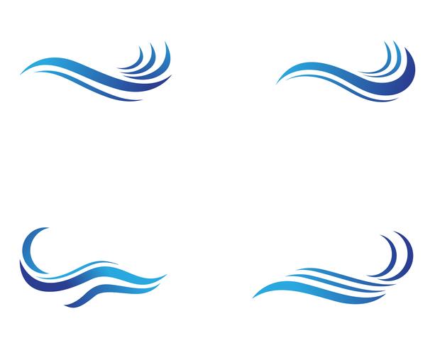 Wasserwelle Logo Template-Vektorillustrationsdesign vektor