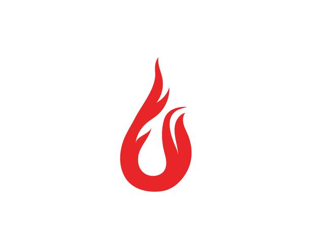 Brandflamma Logo Mall vektorikon Olje-, gas- och energilogo vektor