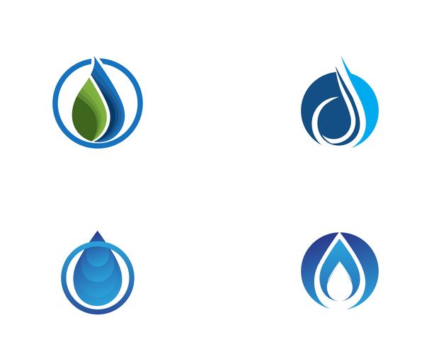 Wassertropfen Logo Template Vektor