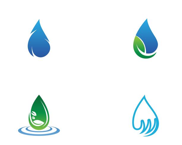 Wassertropfen Logo Template Vektor