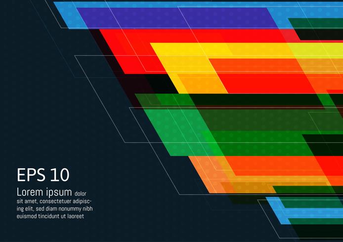 Flerfärgad geometrisk modern design abstrakt bakgrund med kopia utrymme, Vektor illustration