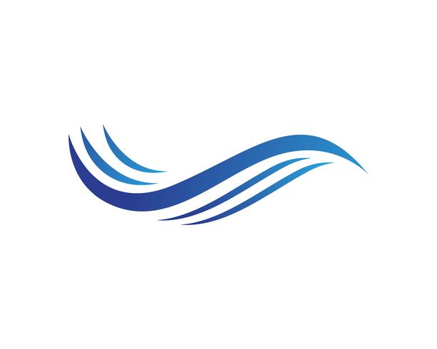 Vatten våg Logo mall vektor illustration design
