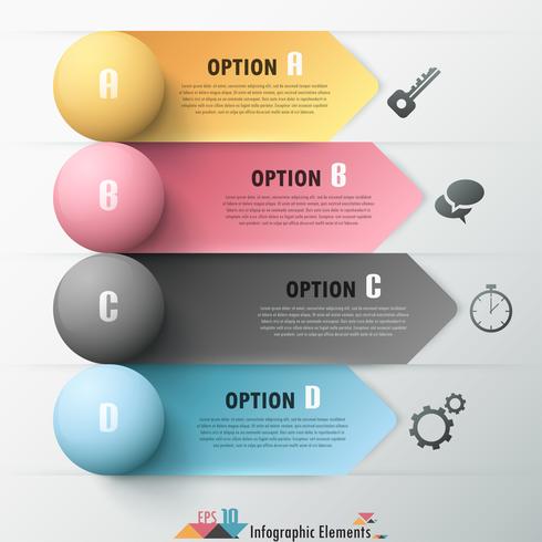 Moderne Infografik Optionen Banner. vektor