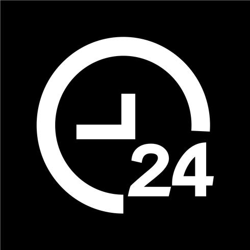 ZEIT 24 Symbol Vektor-Illustration vektor