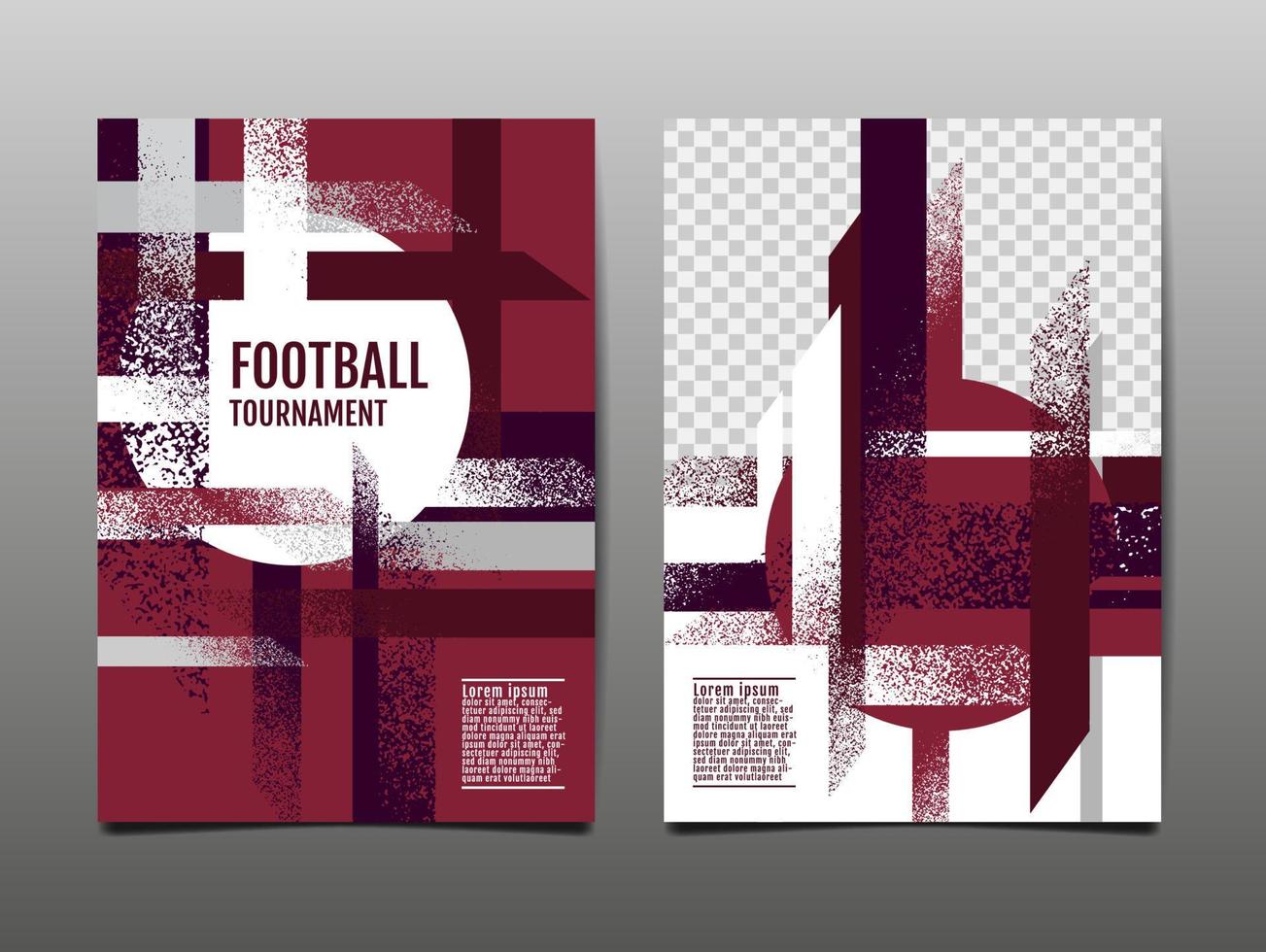 Layout-Vorlagendesign, Fußball, Fußball, roter Magenta-Ton, Sporthintergrund vektor