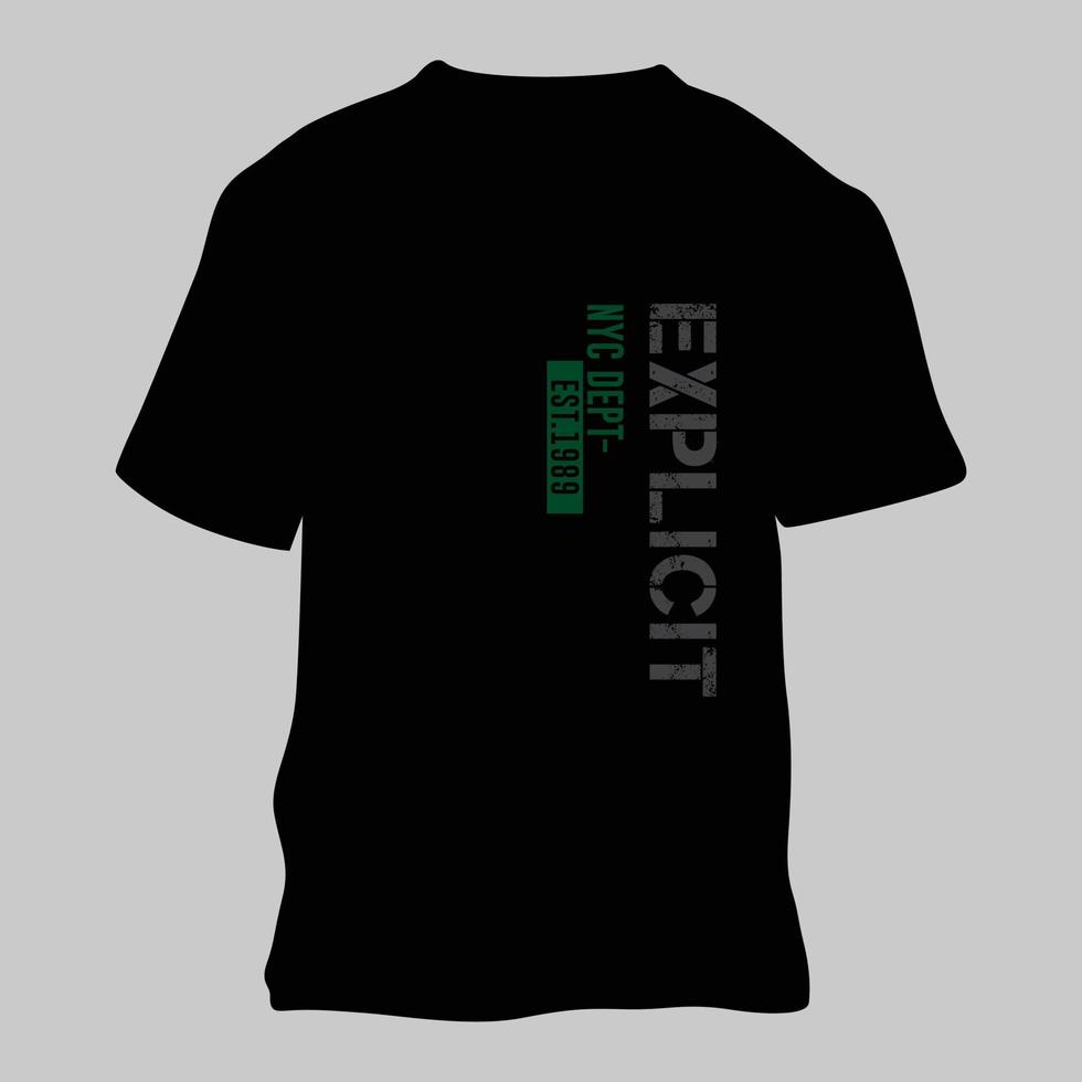 Mockup-Vektor-T-Shirt und Typografie vektor