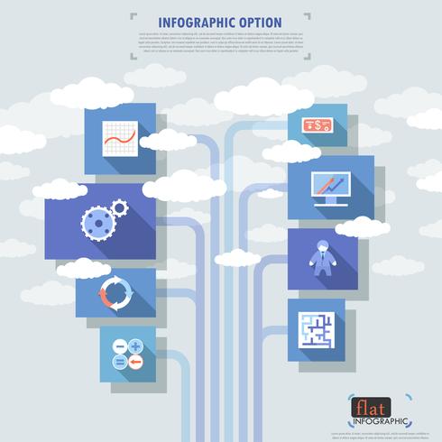 Flache Infographik Optionen Banner vektor