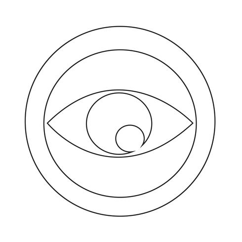 Sign of Eye-ikonen vektor