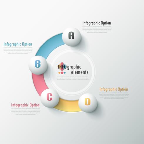 moderna infografiska alternativ banner. vektor