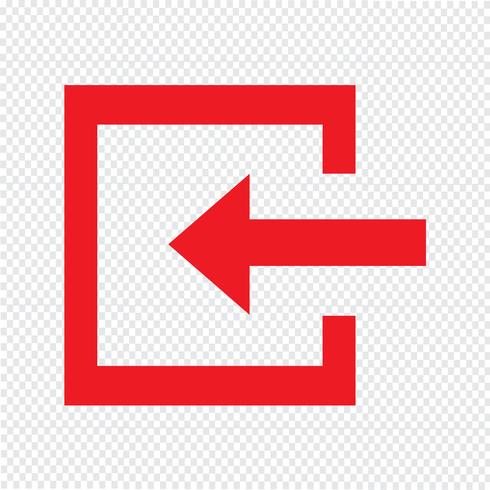 Logga in ikon vektor illustration