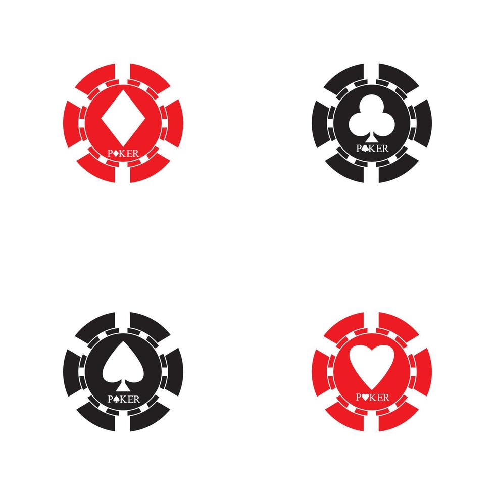 casino chip ikon poker chip vektor ikon logotyp kasino marker för poker eller roulette.vector illustration isolerad på vit bakgrund