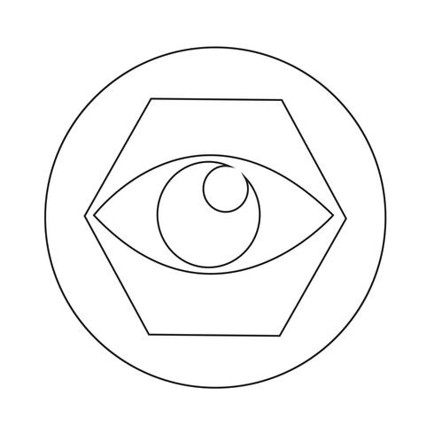 Sign of Eye-ikonen vektor