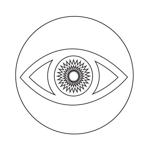 Sign of Eye-ikonen vektor