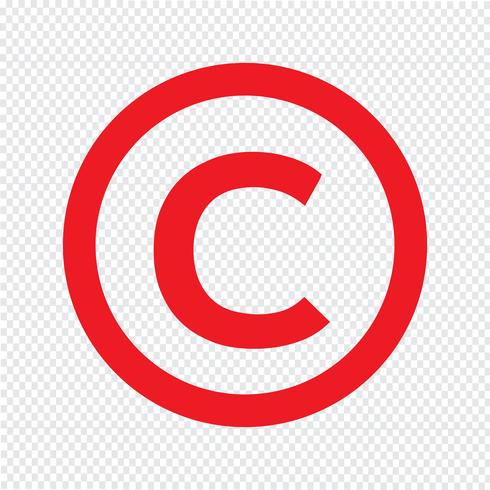 copyright symbol ikon vektor illustration