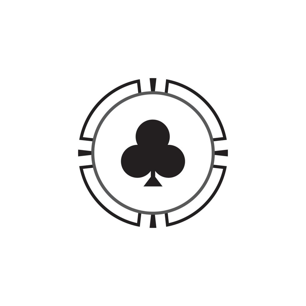 Casino-Chip-Symbol Poker-Chip-Vektor-Symbol-Logo Casino-Chips für Poker oder roulette.Vektor-Illustration isoliert auf weißem Hintergrund vektor