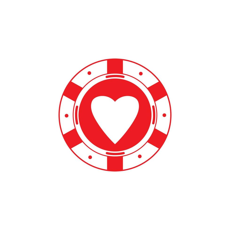 Casino-Chip-Symbol Poker-Chip-Vektor-Symbol-Logo Casino-Chips für Poker oder roulette.Vektor-Illustration isoliert auf weißem Hintergrund vektor