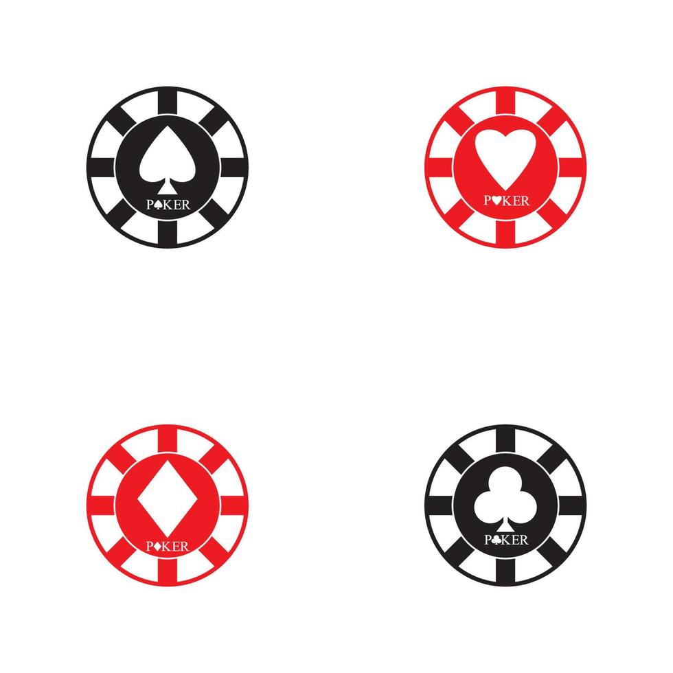 casino chip ikon poker chip vektor ikon logotyp kasino marker för poker eller roulette.vector illustration isolerad på vit bakgrund