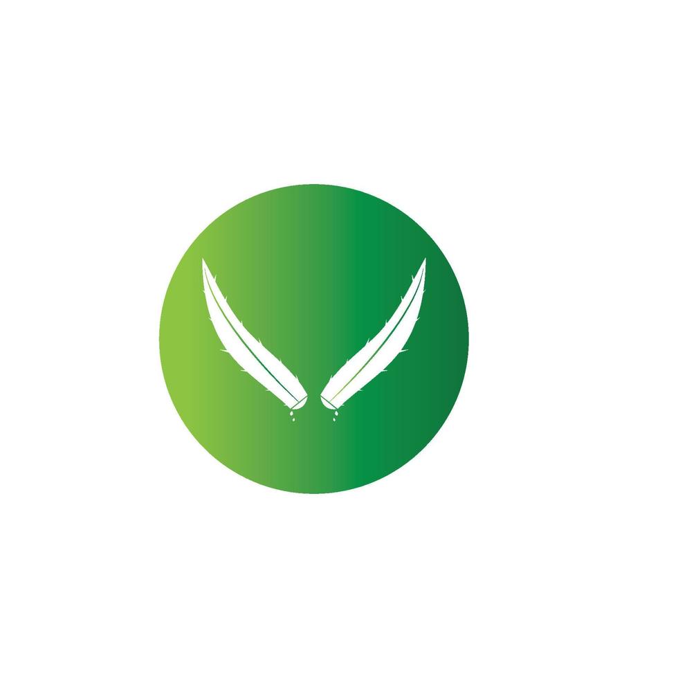 aloe vera logotyp vektor illustration mall