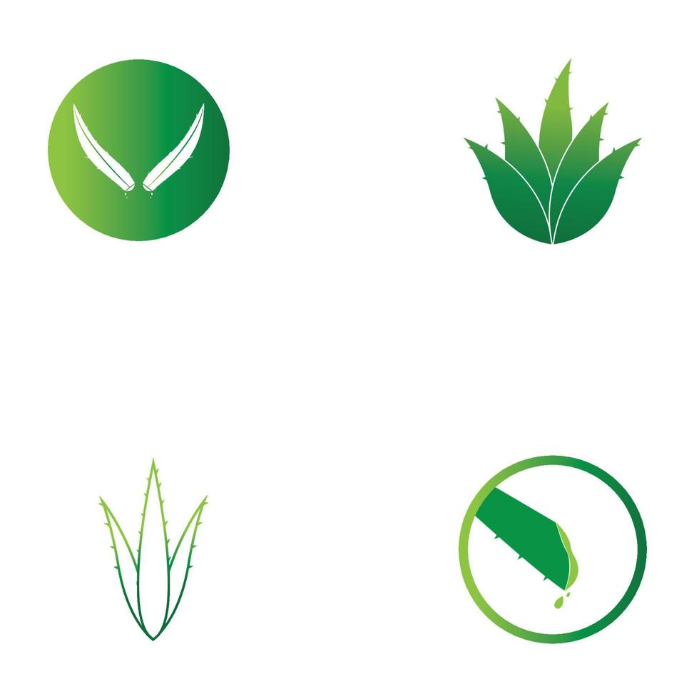 aloe vera logo vektorillustrationsvorlage vektor