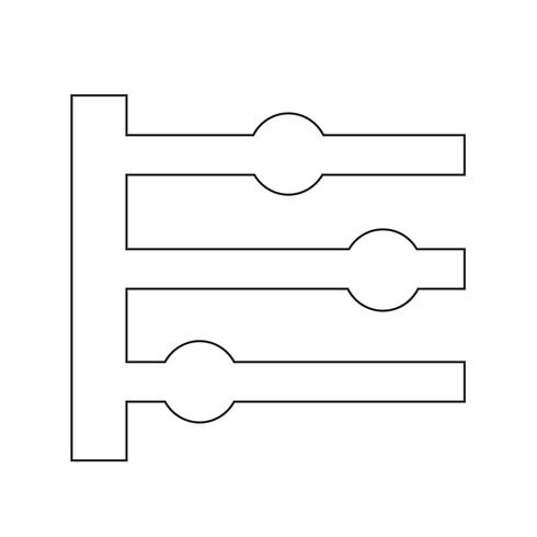 Timeline-Symbol-Vektor-Illustration vektor