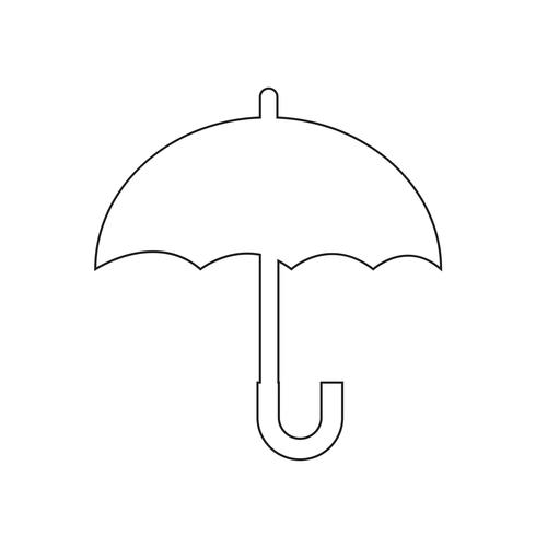 Regenschirm-Symbol-Vektor-Illustration vektor