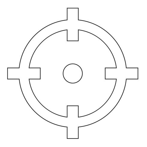 Mål ikon vektor illustration