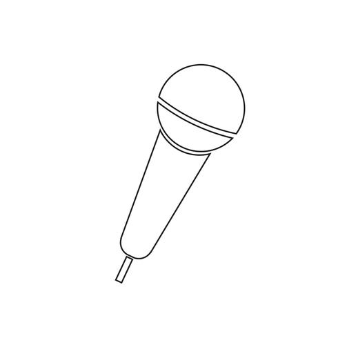 Mikrofon ikon vektor illustration